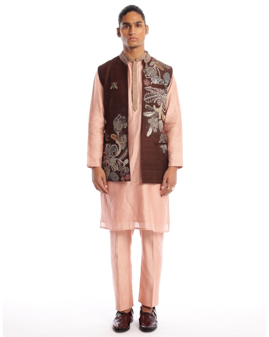 Mens Aisha Rao Menswear | Melange Kurta Set