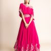 Womens Nupur Kanoi | Placement Hand Embroidered Top With Sharara