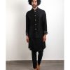 Mens Arjan Dugal | Black Handwoven Bandi Set