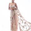 Bridal Seema Gujral | Nude Three-Dimensional Sari