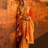 Womens Punit Balana | Punit Balana Yellow Classic Sari Set