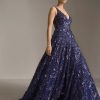 Bridal Seema Gujral | Navy Blue Sequin Gown