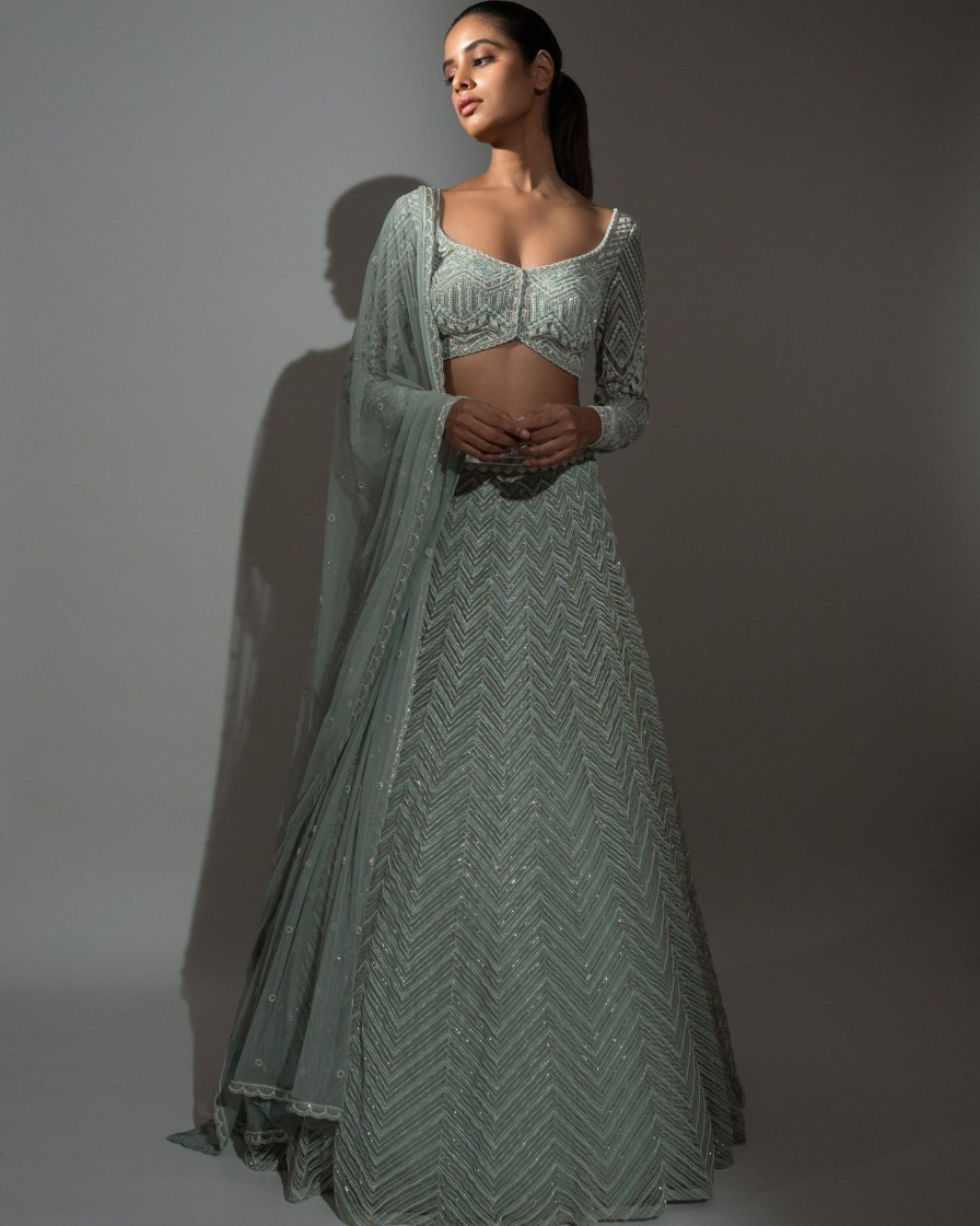 Womens Ritika Mirchandani | Aqua Vera Lehenga Set