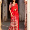 Womens Dolly J | Ida Red Kalidar Bridal Sari