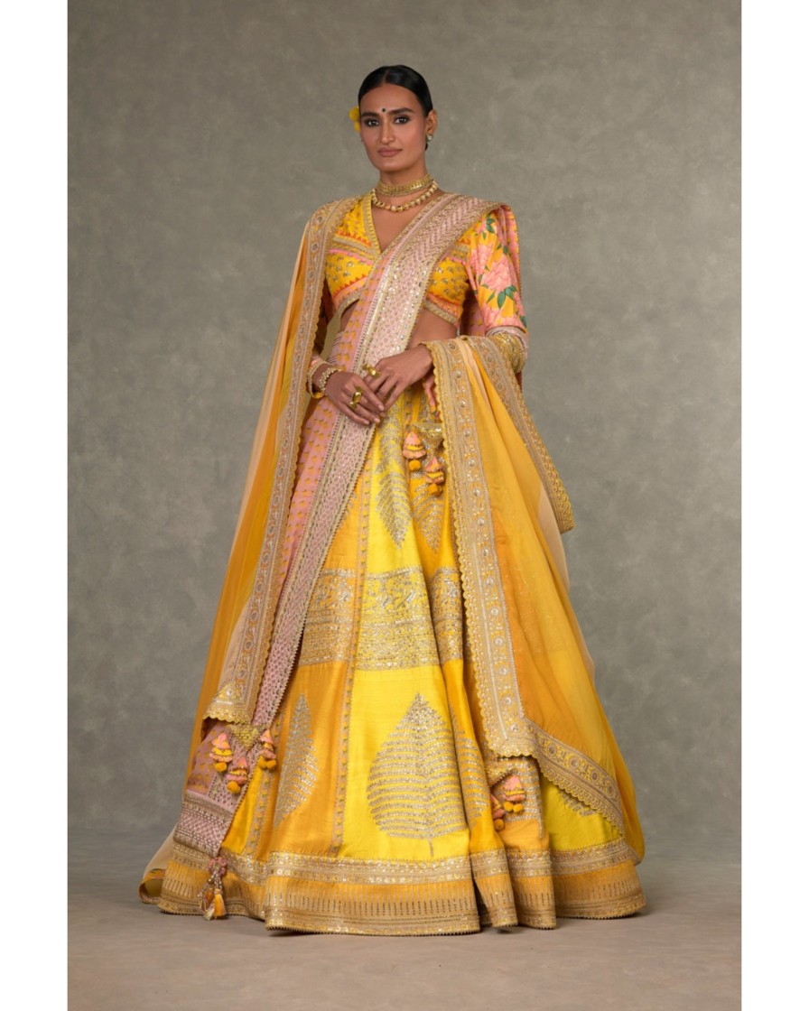 Bridal House of Masaba | Yellow Sorbet Paan-Patti Lehenga Set