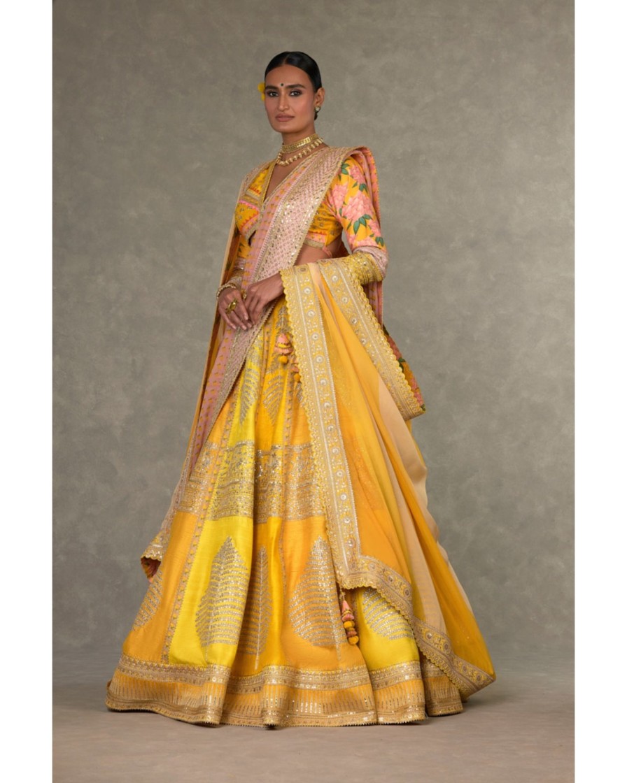 Bridal House of Masaba | Yellow Sorbet Paan-Patti Lehenga Set