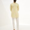 Mens Arjan Dugal | Yellow French Nerds Kurta Set