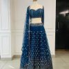 Womens Vvani by Vani Vats | Navy Blue Embellished Lehenga Set