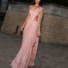 Bridal Arpita Mehta | Dusty Pink Embellished Sari Set