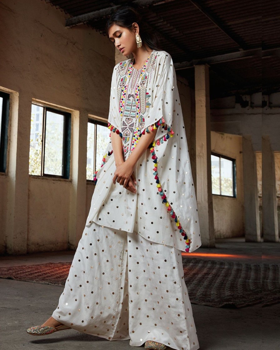 Womens Payal Singhal | Aden Kaftan And Palazzo Set