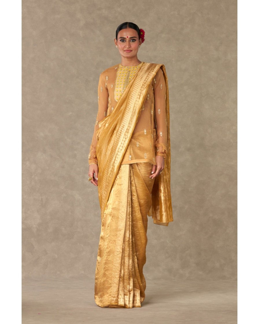 Womens House of Masaba | Sunehri Tissue Sari With Kurta