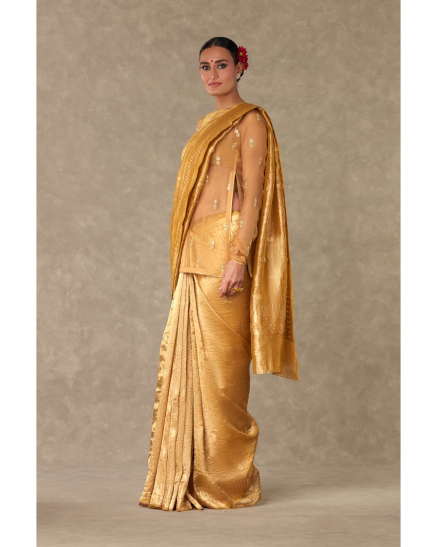 Womens House of Masaba | Sunehri Tissue Sari With Kurta