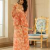 Womens Paulmi u0026 Harsh | Orange Antique Embroidered Peplum Set