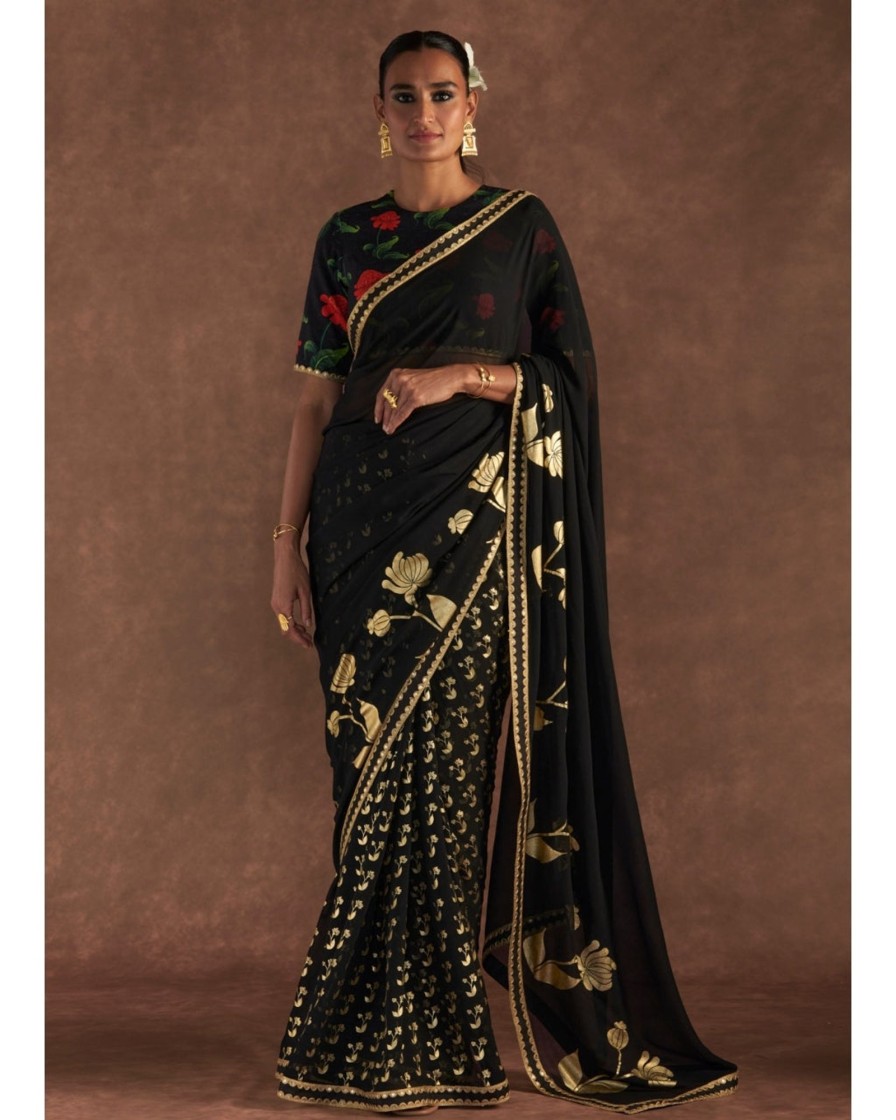 Womens House of Masaba | Black Springbud Sari