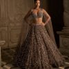 Bridal Seema Gujral | Coffee Chandelier Lehenga Set