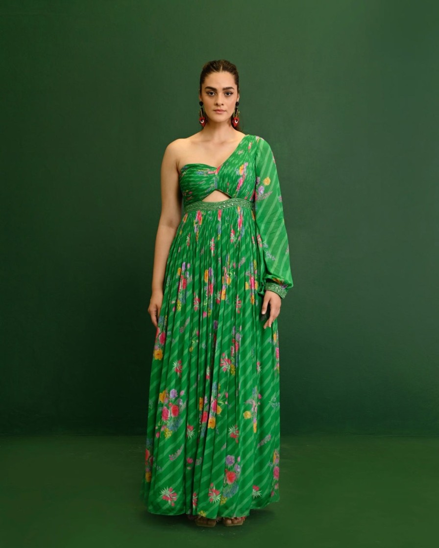 Womens Chamee and Palak | Adele One Shoulder Gown