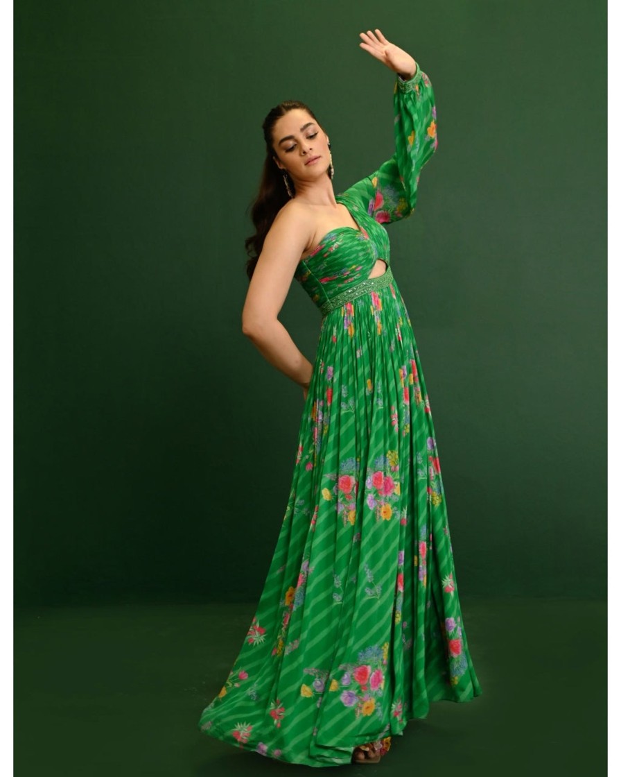 Womens Chamee and Palak | Adele One Shoulder Gown