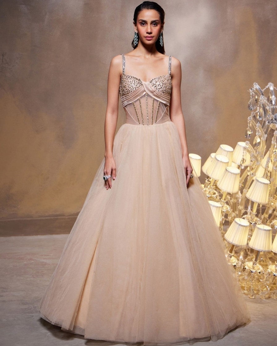 Womens Divya Aggarwal | Bella Tulle Gown