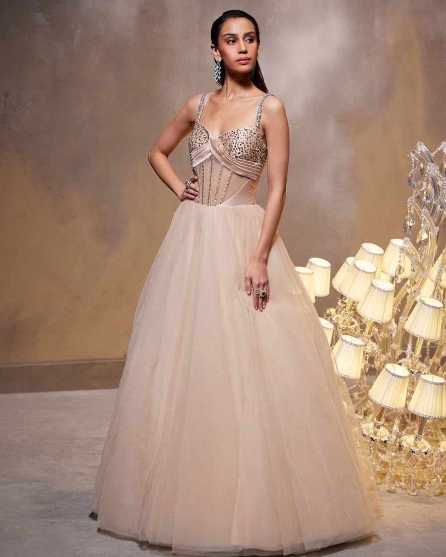 Womens Divya Aggarwal | Bella Tulle Gown