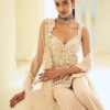 Bridal Seema Gujral | Dusty Pink Pearl Sharara Set