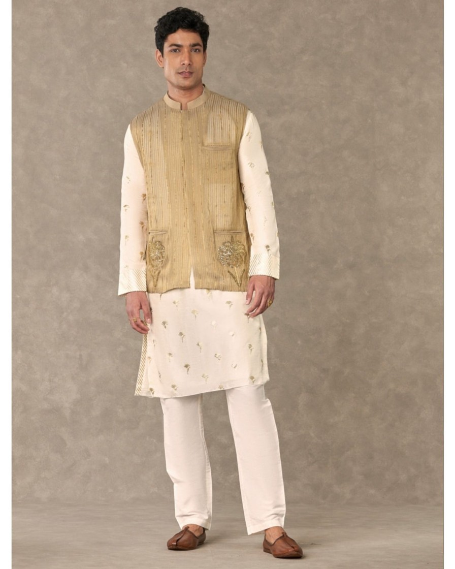 Mens House of Masaba Mens | Ivory Wine Garden Kurta Set