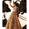 Womens Bhumika Sharma | Abstract Floral Print Belted Anarkali Set