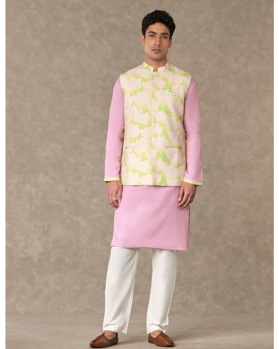 Mens House of Masaba Mens | Mint Candy Swirl Kurta Set