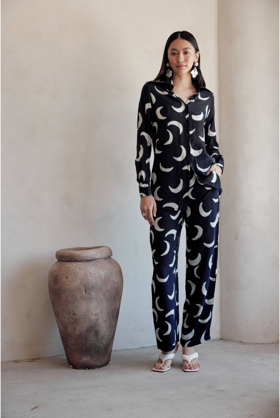 Womens House of Masaba | Black Mooncrest Pant