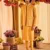 Mens Punit Balana Menswear | Mustard Kurta Set With Bandi