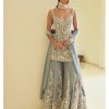 Bridal Seema Gujral | Blue Pearl Sharara Set