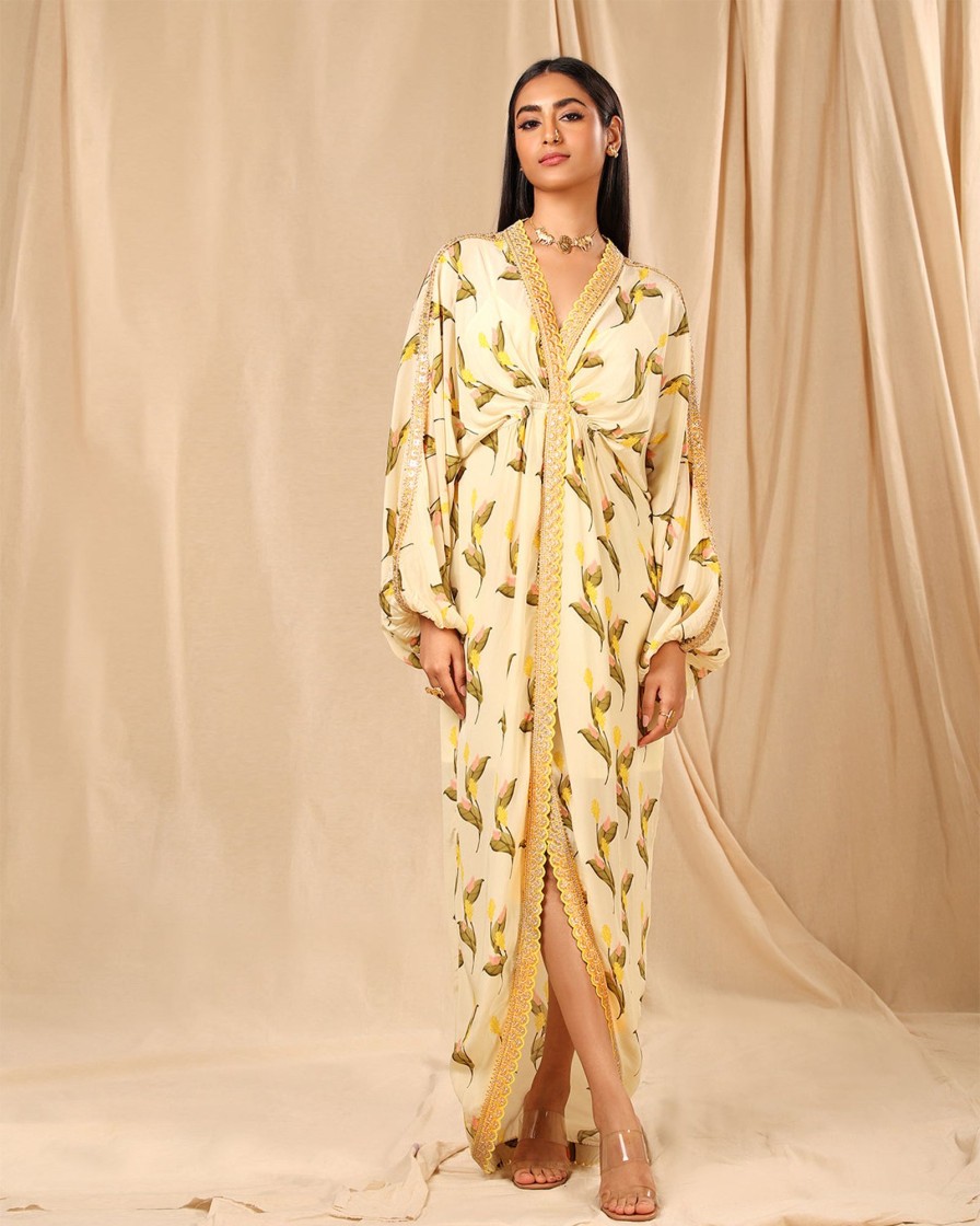 Womens House of Masaba | Ivory Floral Fantasy Kaftan