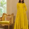 Womens Paulmi u0026 Harsh | Lime Yellow Butti Embroidered Kurta Set