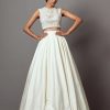 Womens Mala u0026 Kinnary | Ivory Taffeta Lehenga Set