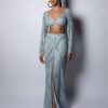 Womens Ritika Mirchandani | Ice Deep Blue Nina Skirt Set