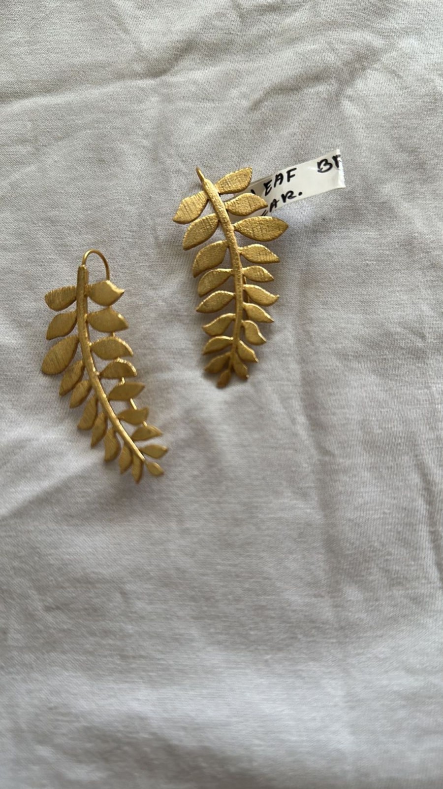 Womens KYNAH x Dhora India | Leaf Branch Hook Earrings