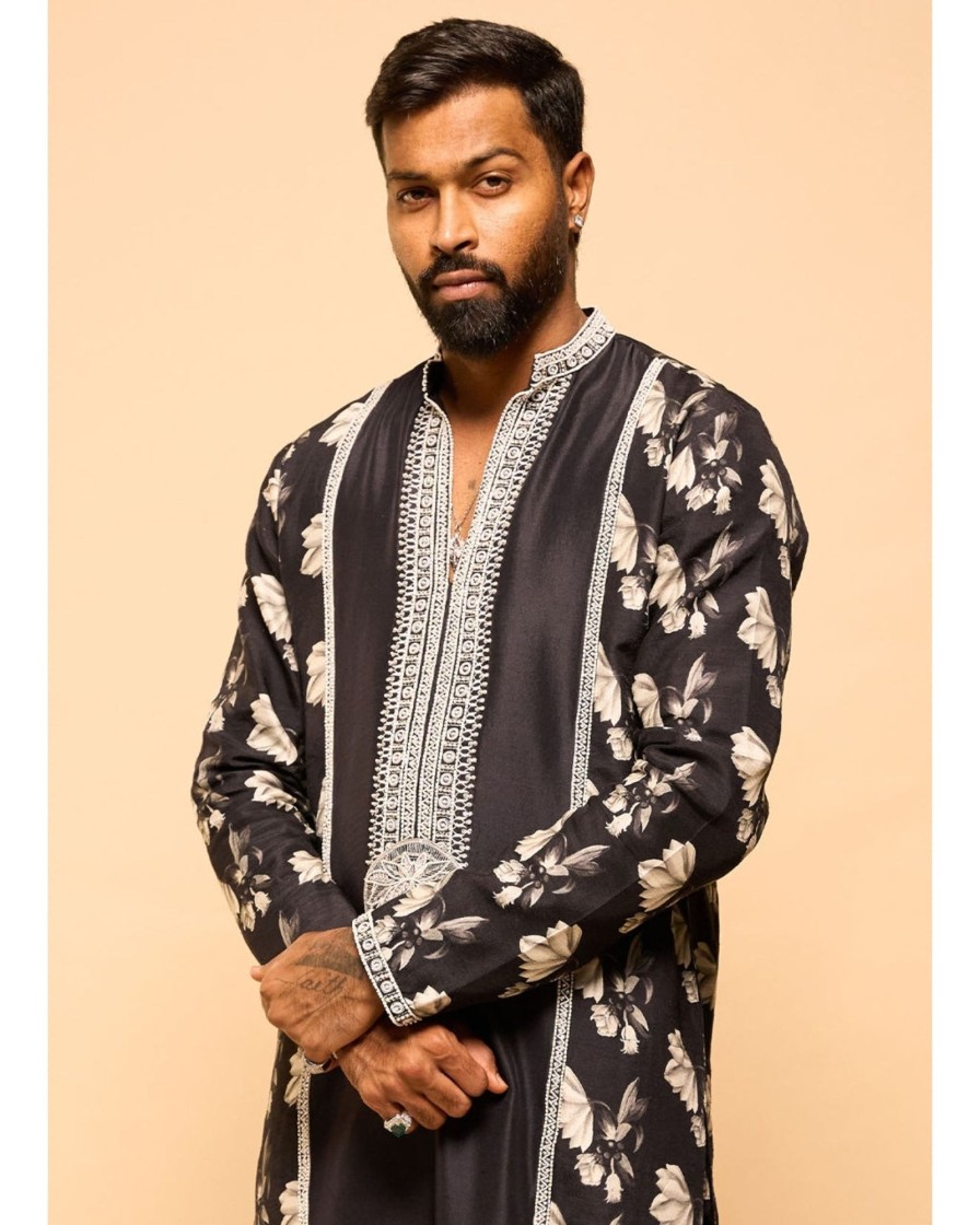 Mens House of Masaba Mens | Black Chaand Kurta Set