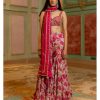 Womens Paulmi u0026 Harsh | Geometric Floral Printed Gharara Lehenga Set