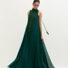 Womens Mala u0026 Kinnary | Emerald Mala Maxi Gown