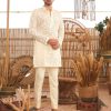 Mens SVA Menswear | Beige Thread Work Kurta Set