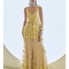 Bridal Seema Gujral | Yellow Three-Dimensional Floral Sharara Set