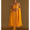 Womens House of Masaba | Mango Yellow Irisbud Anarkali Set