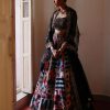 Bridal Geethika Kanumilli | Scarlet Noir Floral Mosaic Symphony Lehenga Set