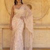 Womens Arpita Mehta | Dusty Pink With Rose Gold Embroidery Sari Set