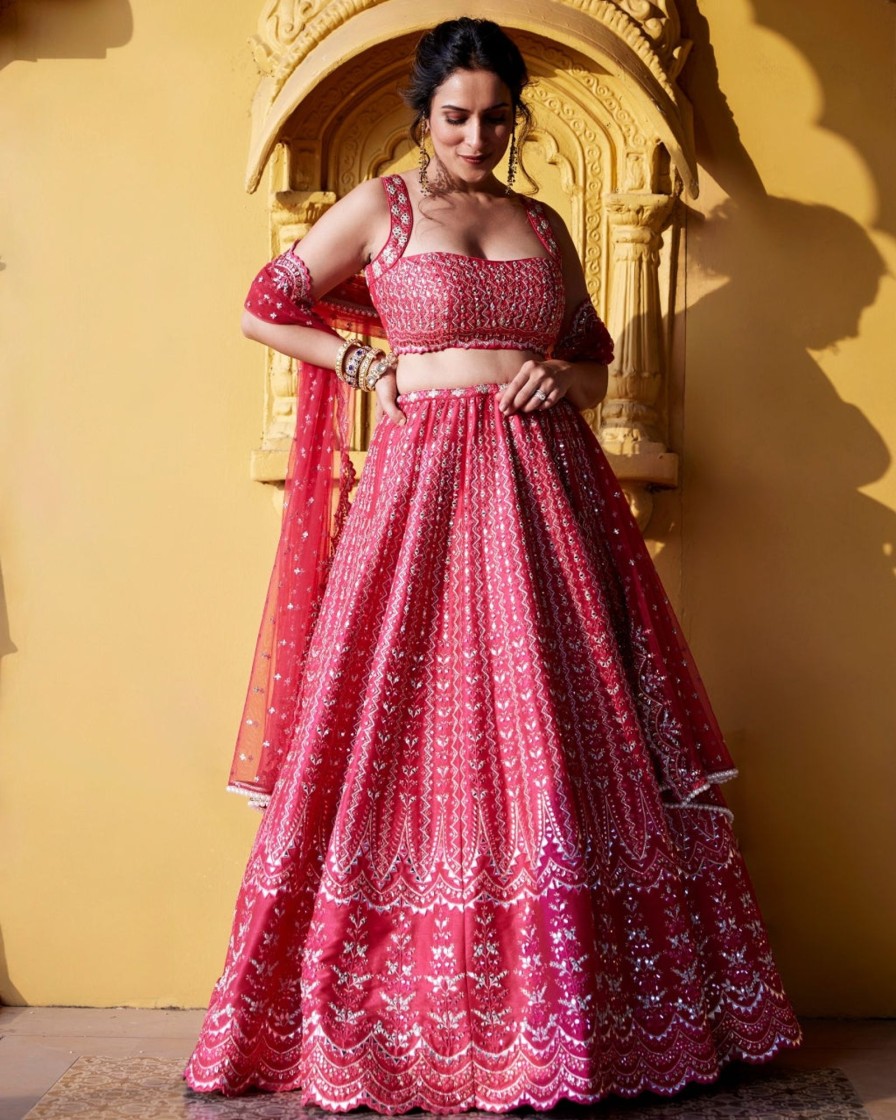 Womens Chamee and Palak | Rani Nandini Lehenga Set