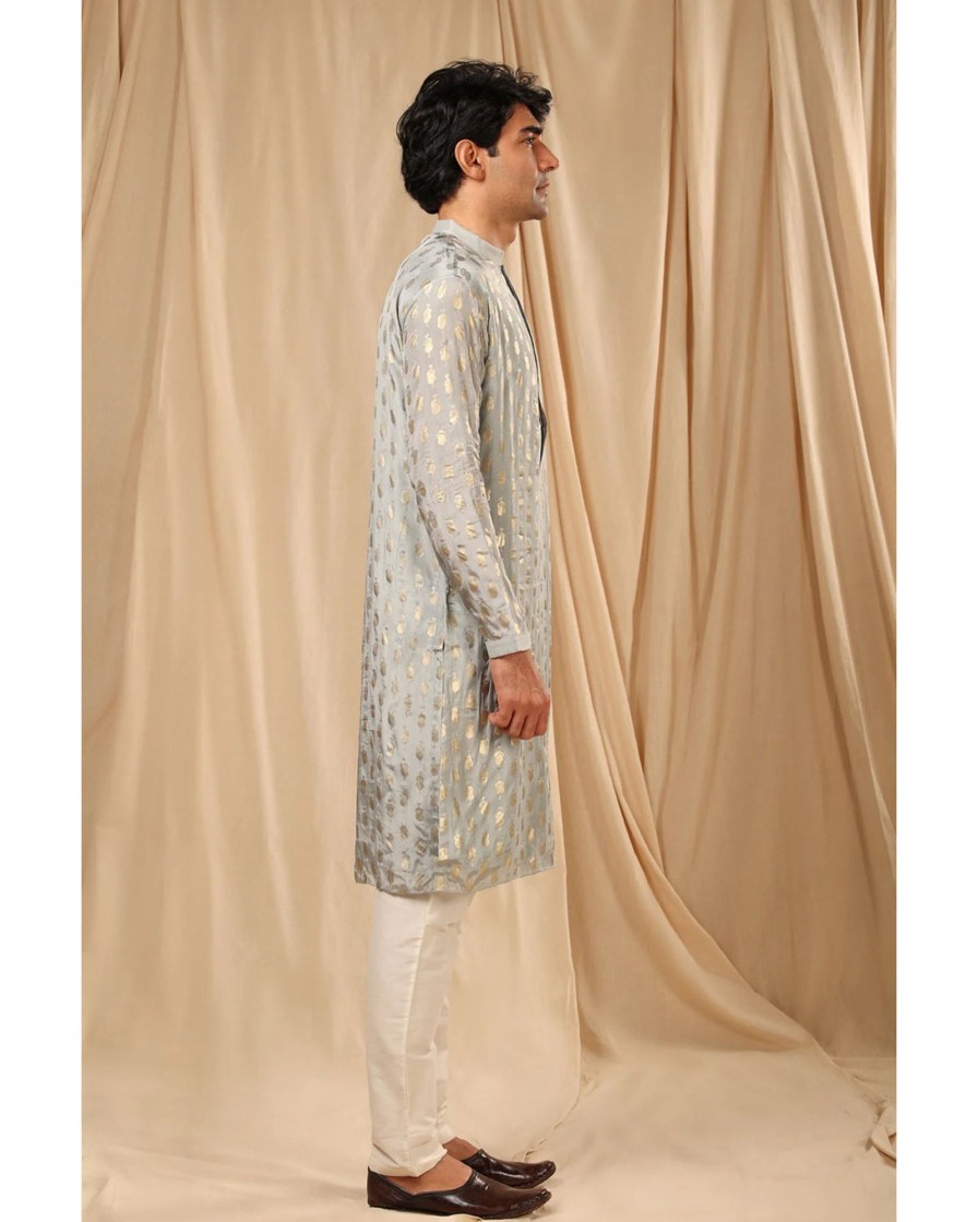 Mens House of Masaba Mens | Gray Teardrop Kurta With Pants