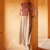 Womens Label Anushree | Grey Embroidered Bandhani Kurta Set