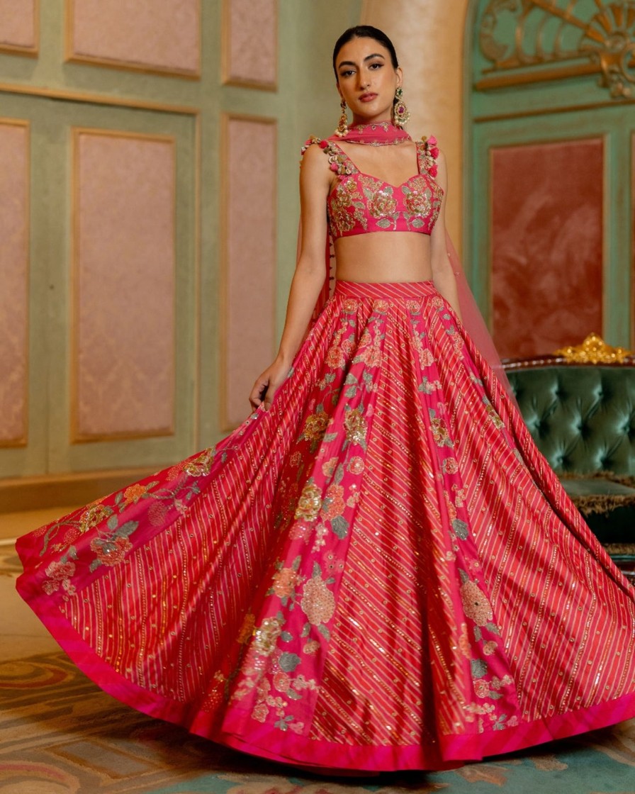 Womens Paulmi u0026 Harsh | Blooming Floral Printed Lehenga Set