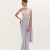 Womens Mala u0026 Kinnary | Lavender Shilpa Sari Set