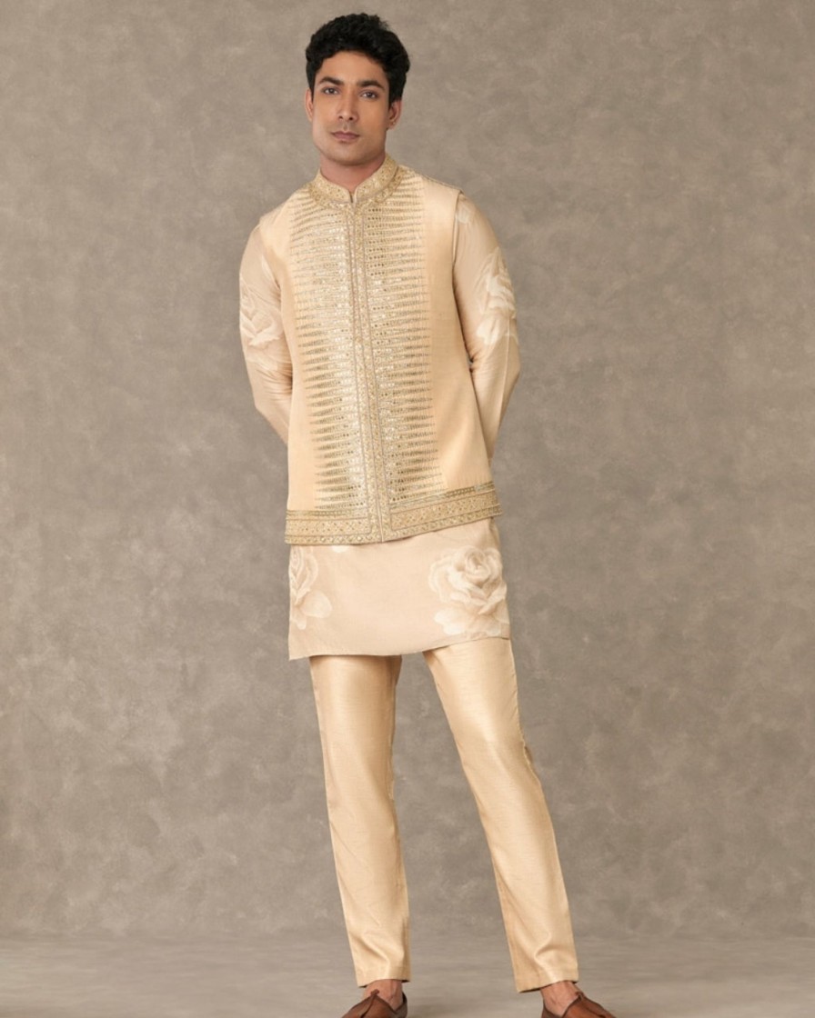 Mens House of Masaba Mens | Beige Trikone Bandi Set