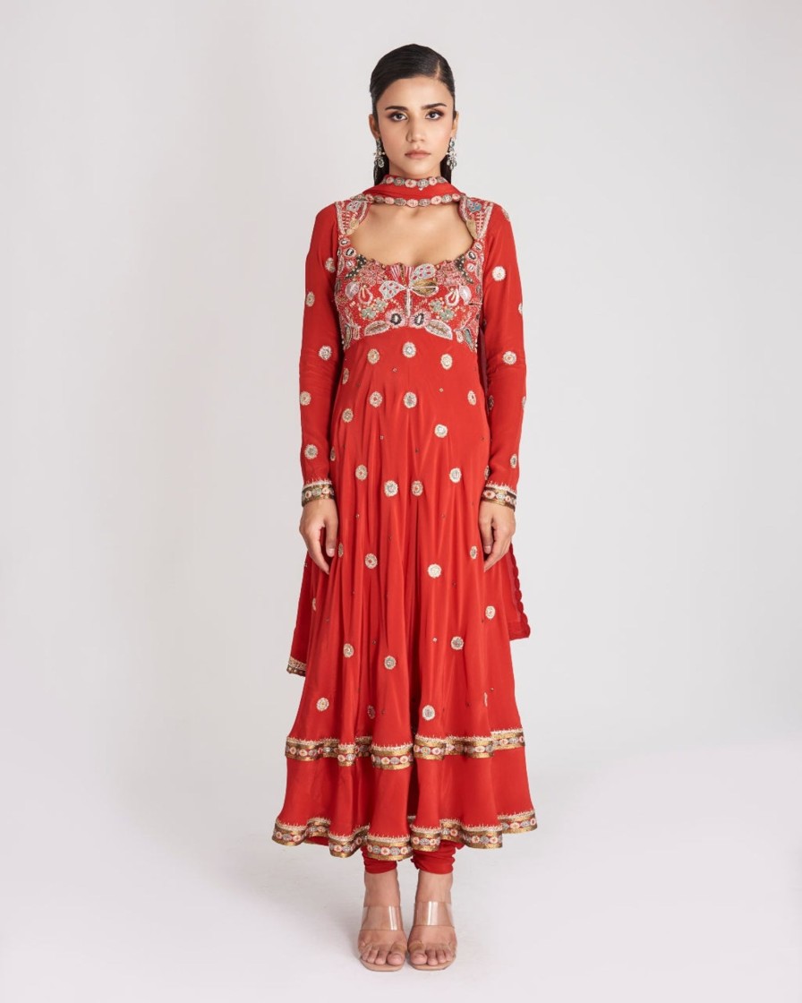 Womens Aisha Rao | Sindura Anarkali Set